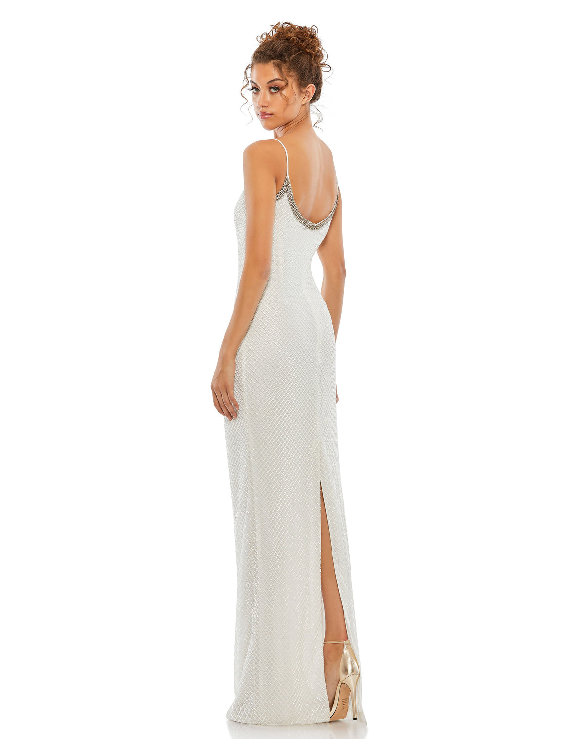 Long Formal Spaghetti Strap Gown by Mac Duggal 93551