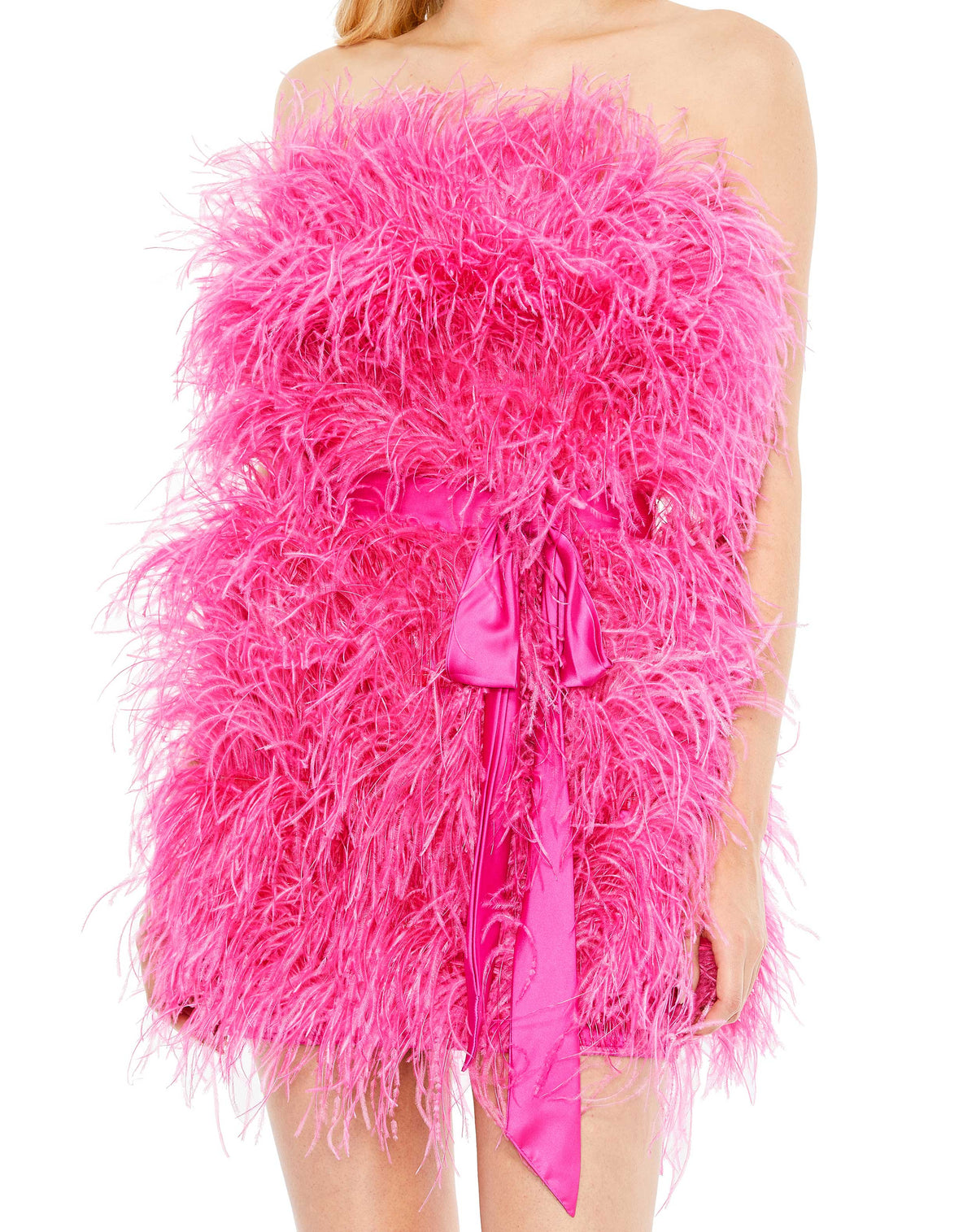 Short Feather Mini Dress Cocktail Mac Duggal A11436