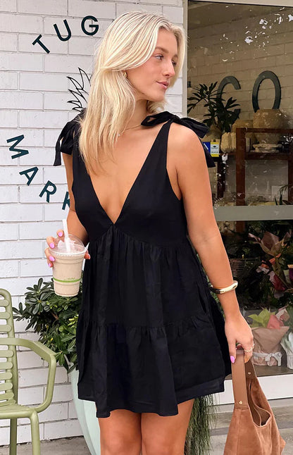 Angel Girl Black Mini Dress