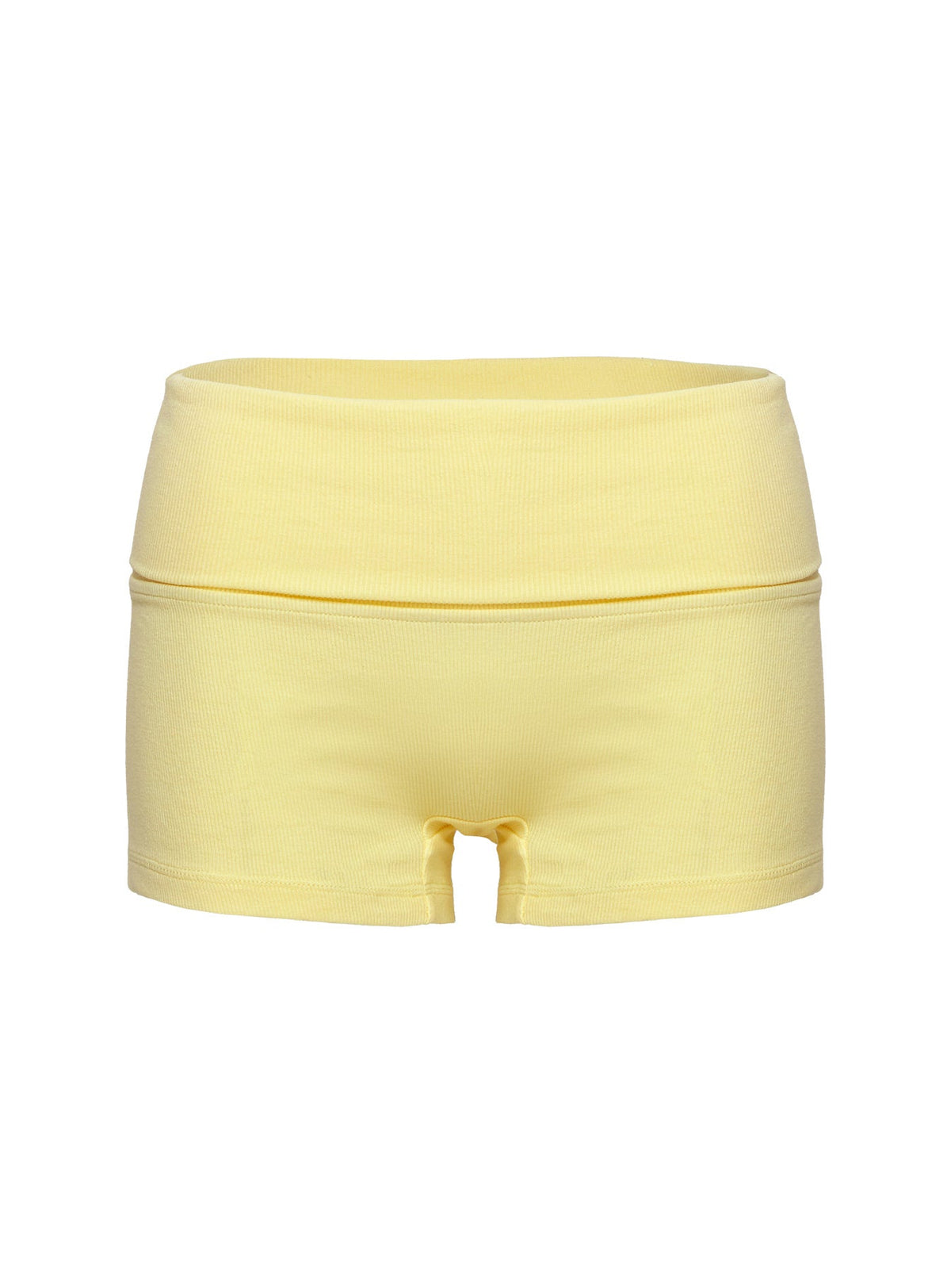Baseline Low Rise Rib Shorts Yellow