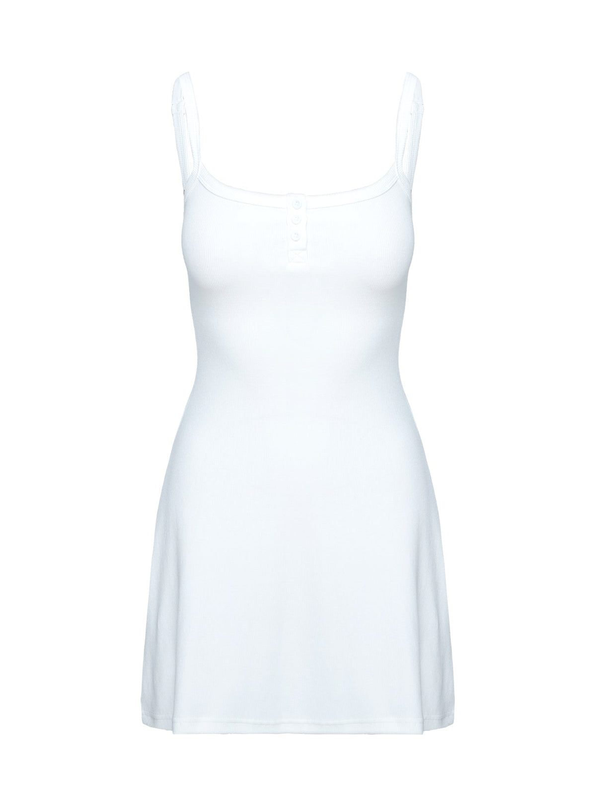 Baseline Rib Mini Dress White