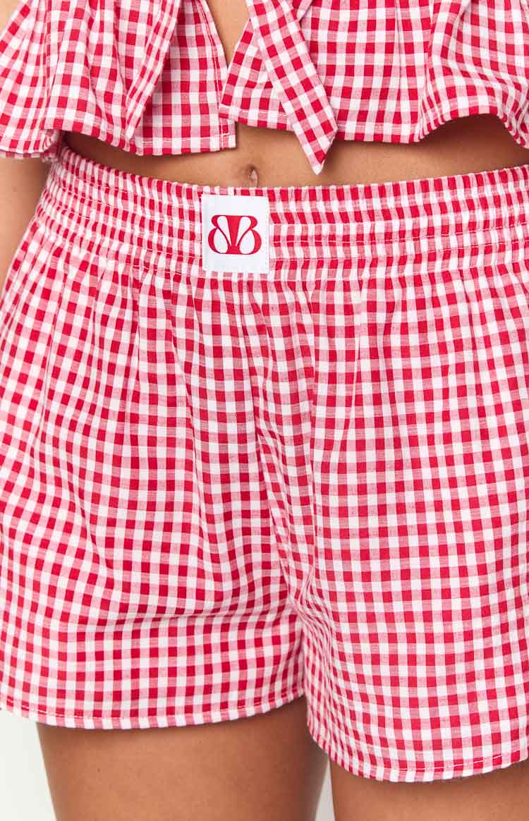 Baxter Red Gingham Shorts
