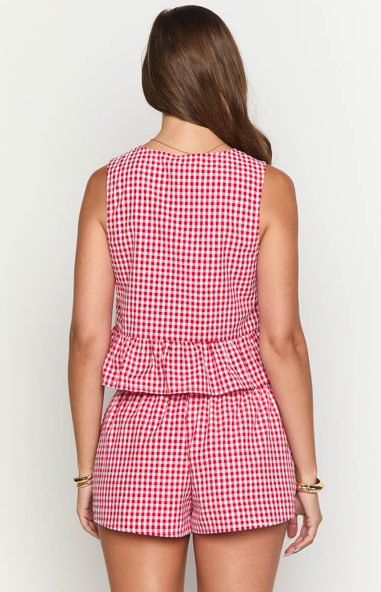 Baxter Red Gingham Shorts