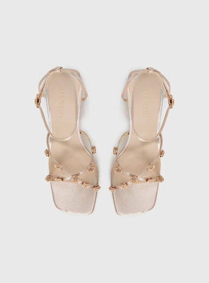 Billini Brynlee Heels Champagne Satin
