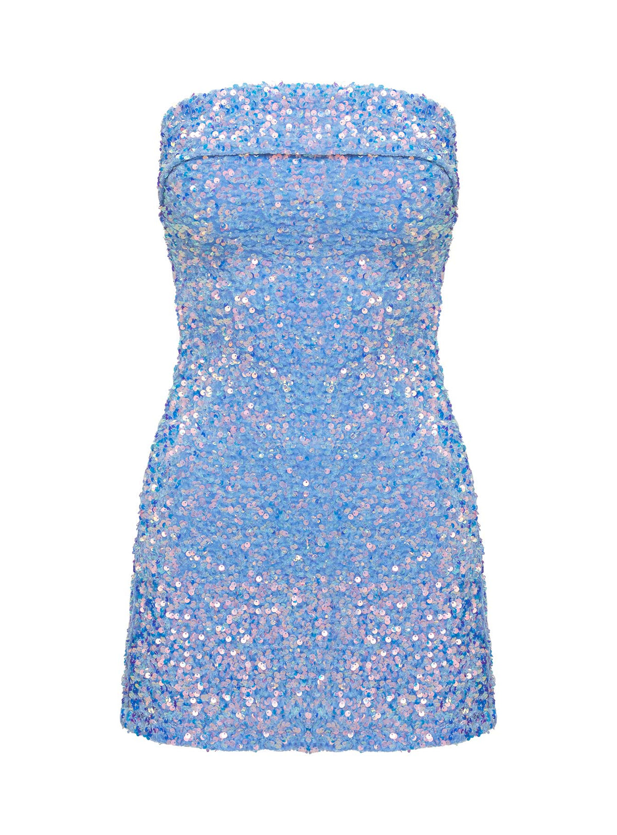 Caprina Sequin Mini Dress Light Blue