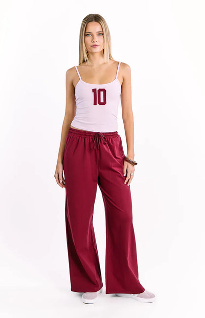 Flo Burgundy Wide Leg Pants