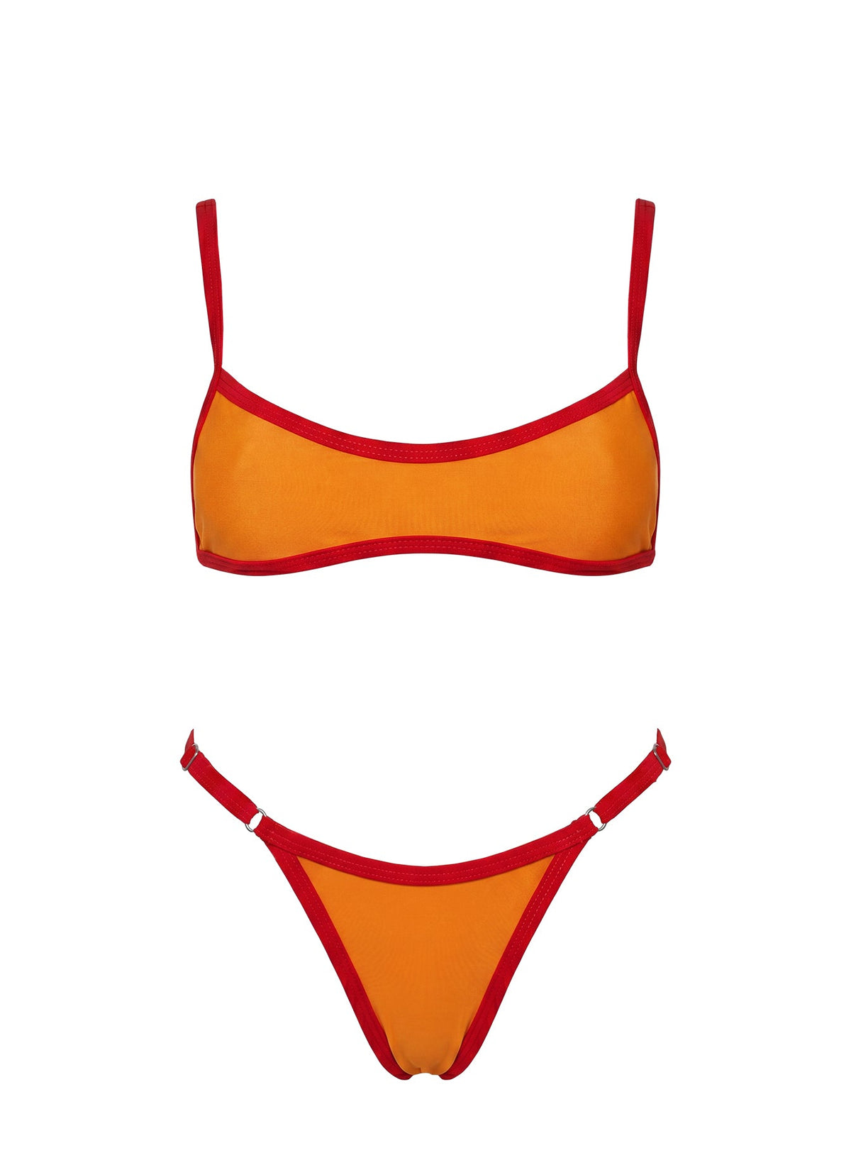 Beasley Cheeky Bikini Bottoms Orange / Red