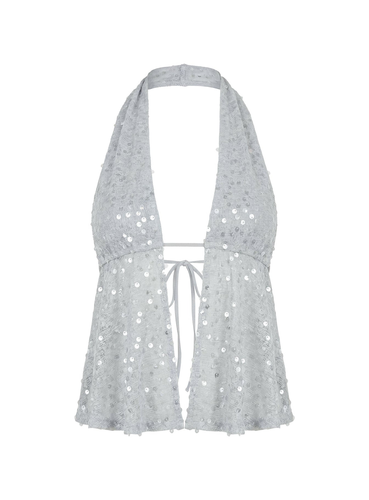 Bright Futures Halter Shimmer Top Lilac