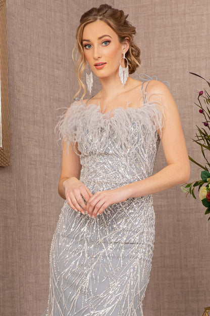 Prom Long Spaghetti Strap Trumpet Gown