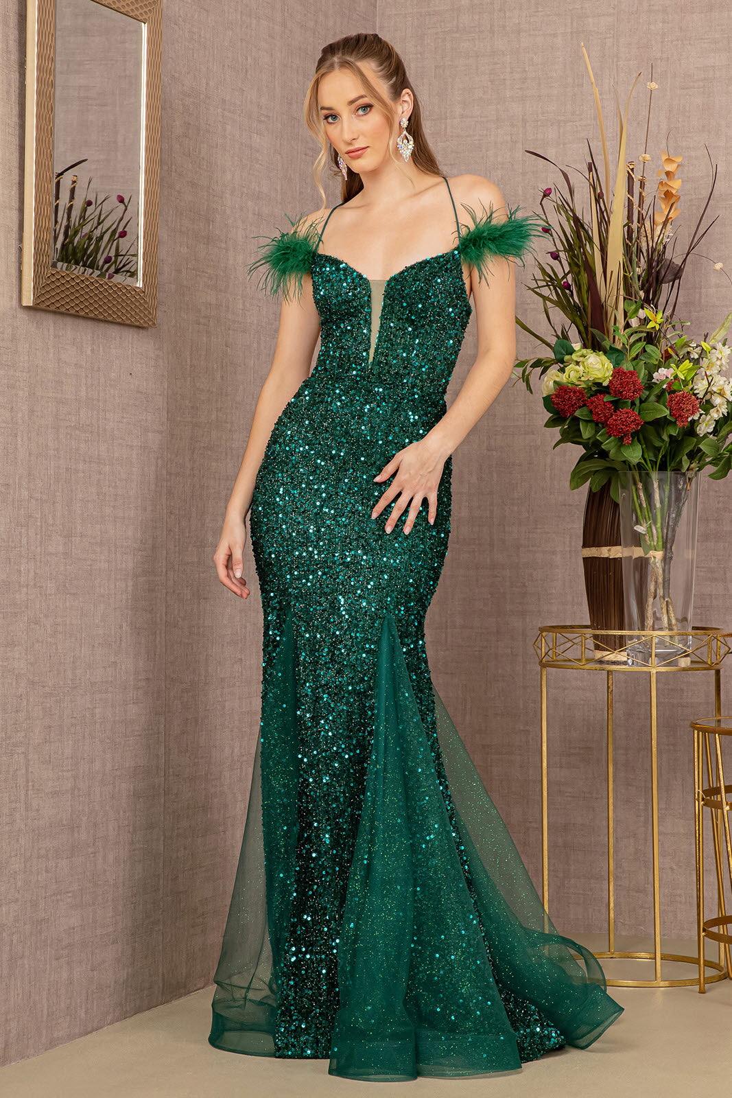Prom Long Glitter Trumpet Gown