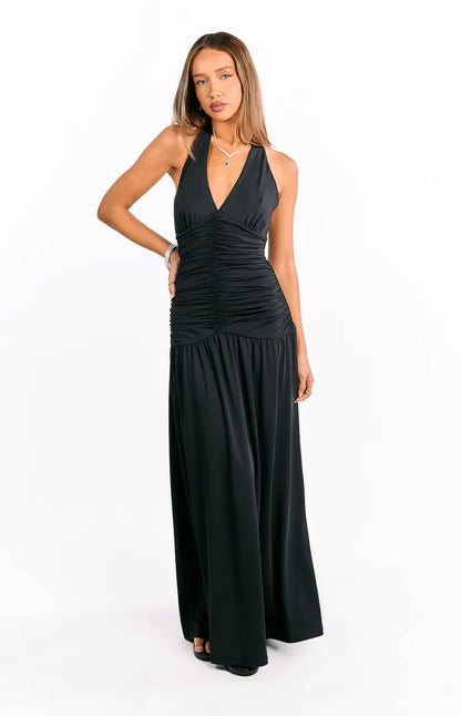 Gloria Black Maxi Dress
