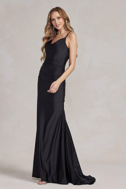 Nox Anabel K490 Long Spaghetti Strap Mermaid Prom Gown