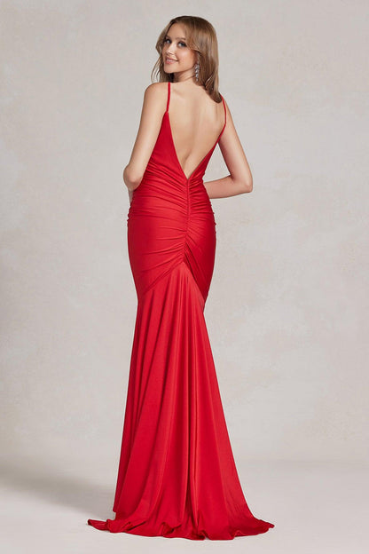Nox Anabel K490 Long Spaghetti Strap Mermaid Prom Gown