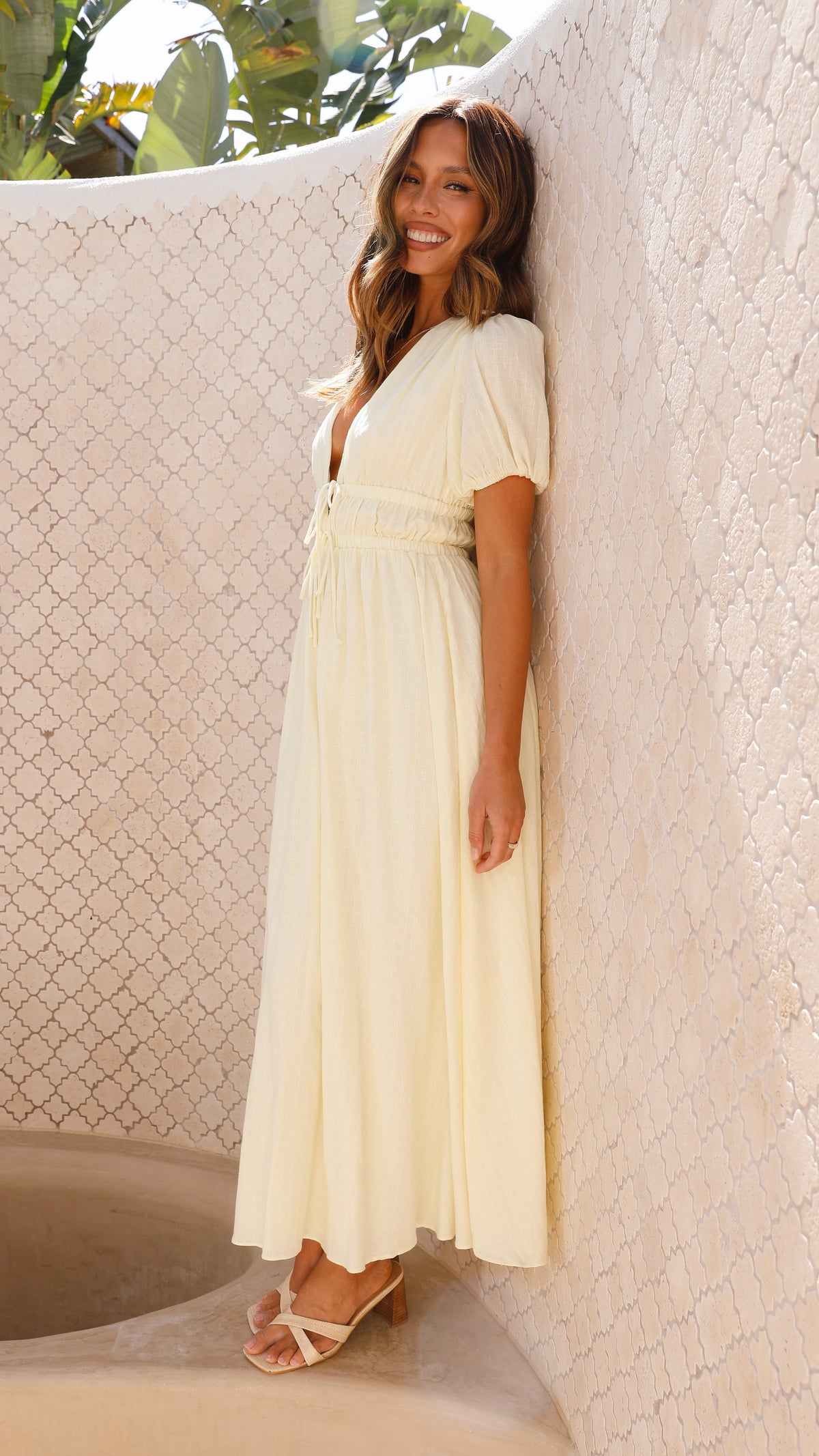 Ena Midi Dress - Yellow