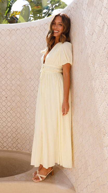 Ena Midi Dress - Yellow