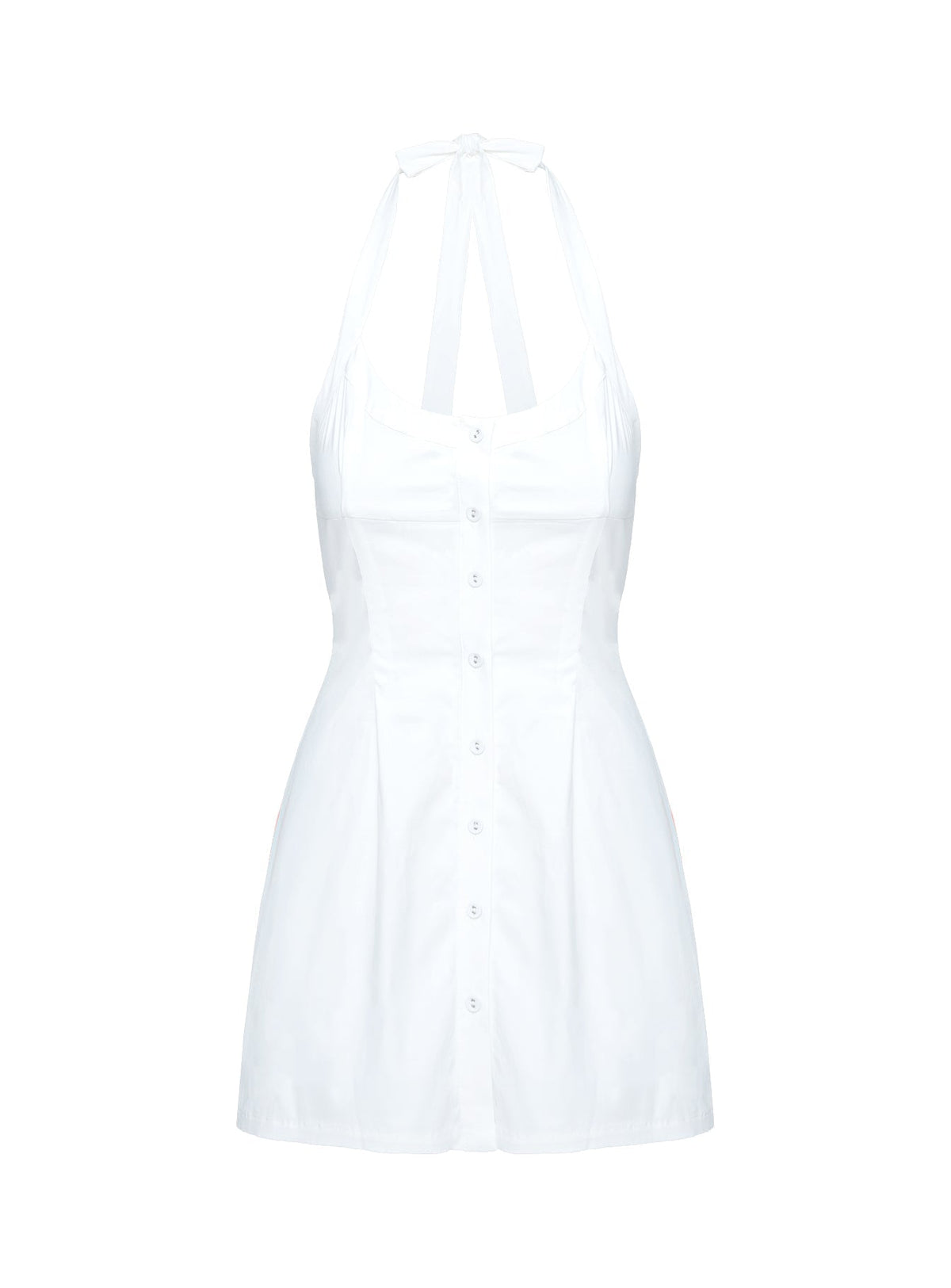 Mallorie Halter Mini Dress White Petite
