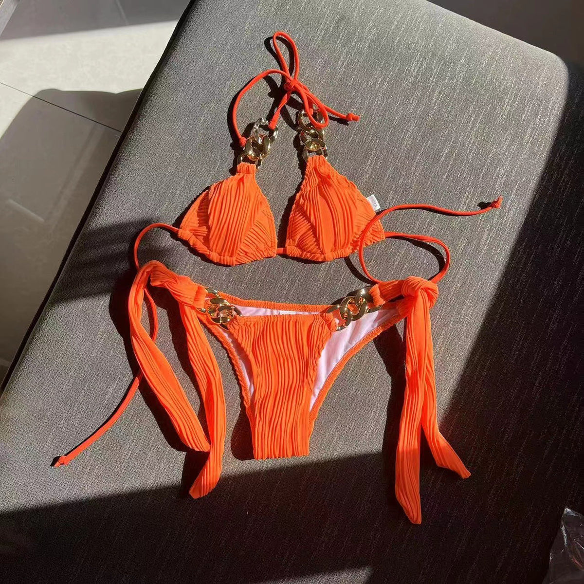 Chain Slit Bikini Set