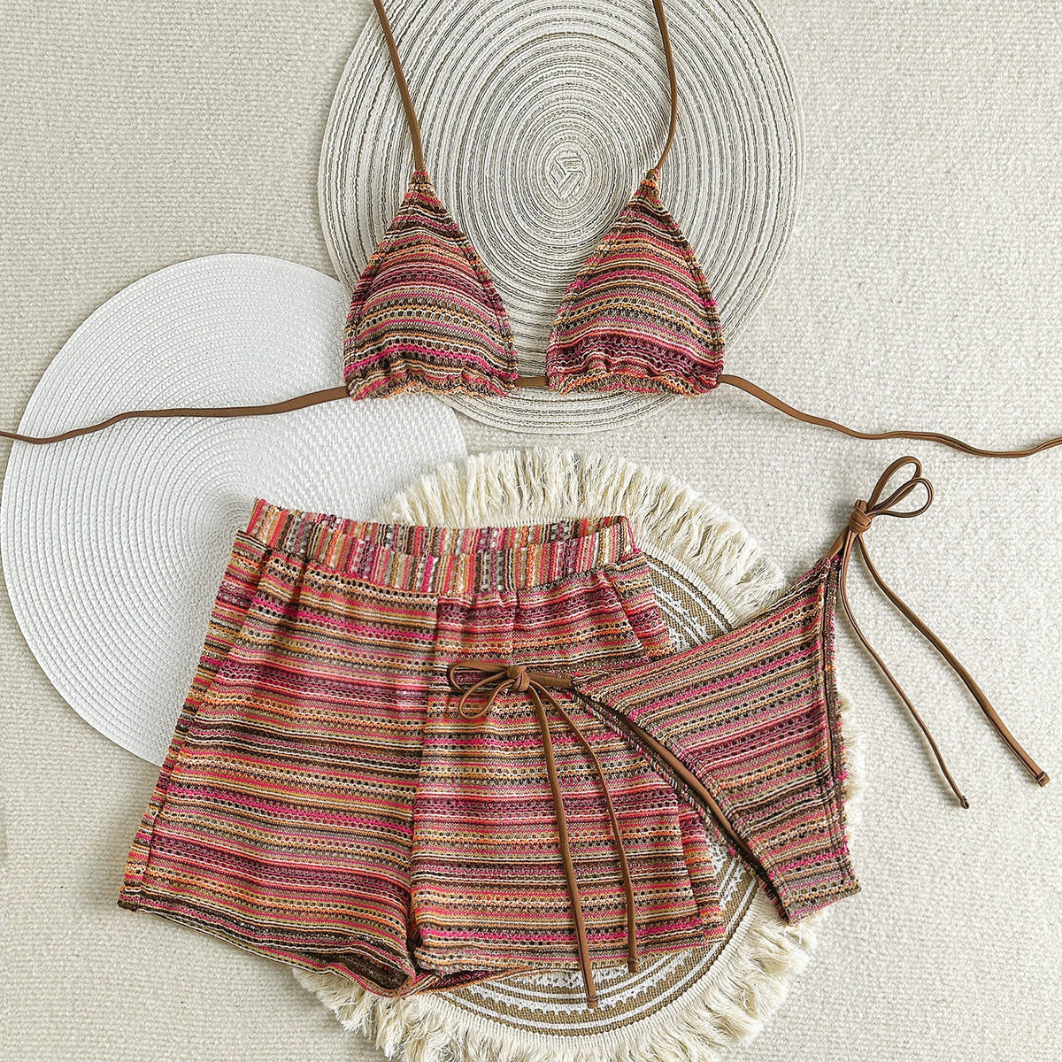 Halter Knit Bikini Set