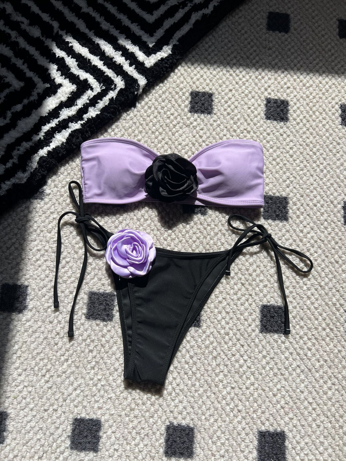 Colorblock Bikini Set