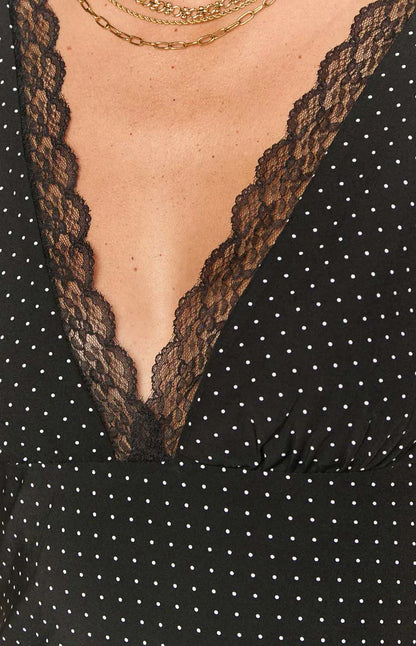 Oblivion Black Polka Dot Mini Dress