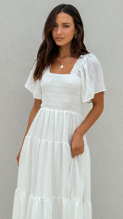 Lainey Midi Dress - White