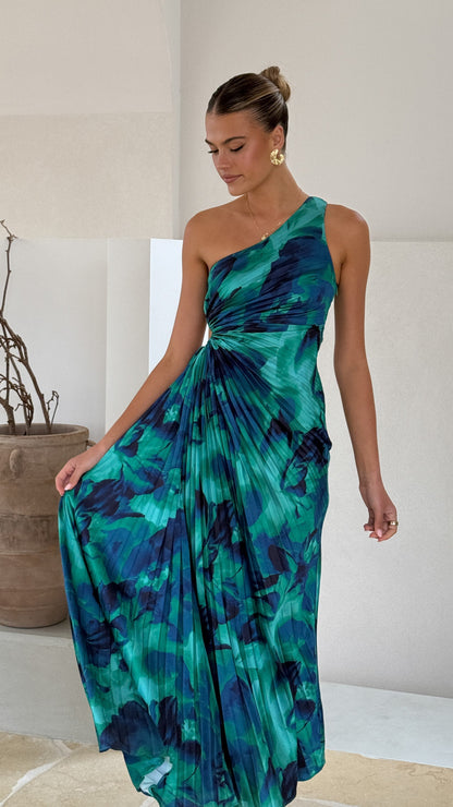Laken Maxi Dress - Green Print
