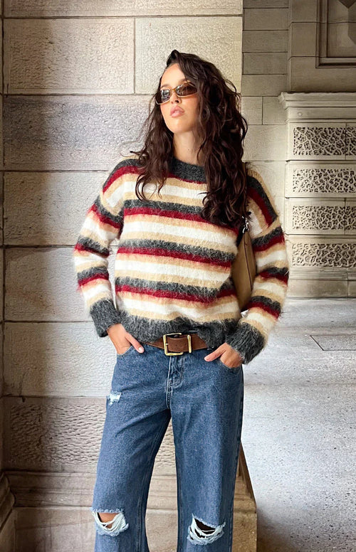 Sicily Multi Stripe Oversized Sweater