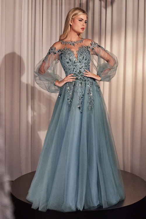 Andrea & Leo A1263 Long Sleeve Formal Sequin Dress