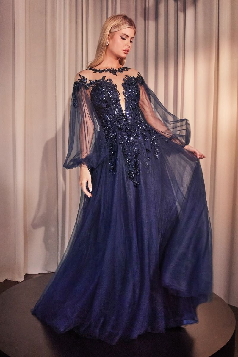 Andrea & Leo A1263 Long Sleeve Formal Sequin Dress