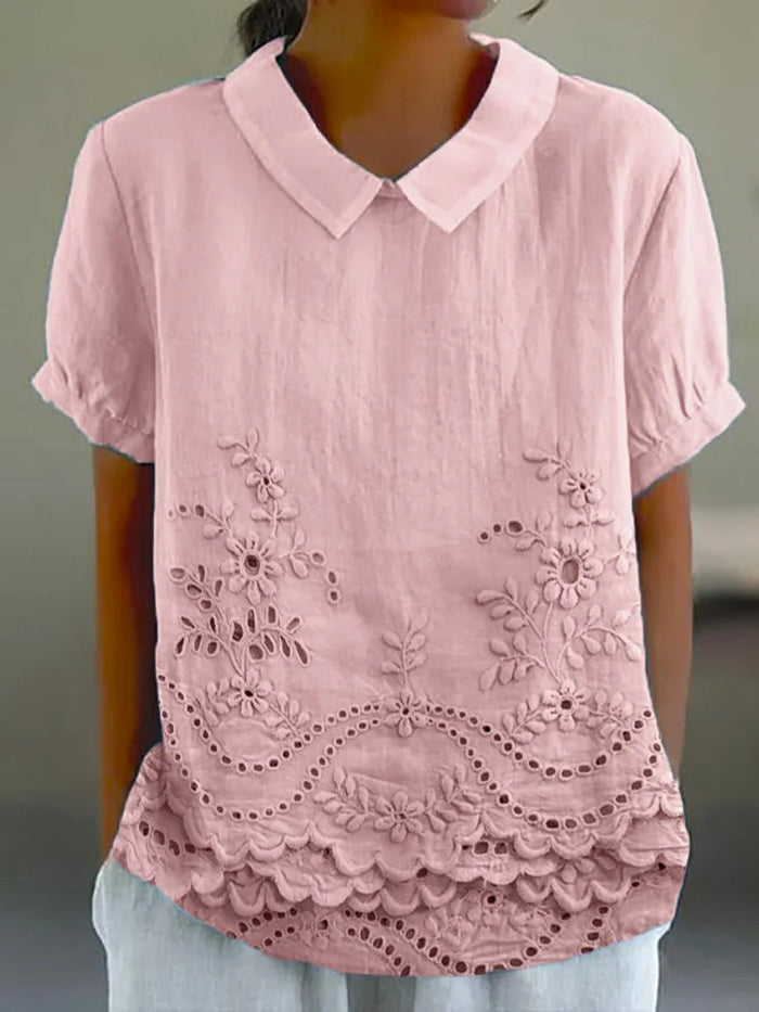 Ada | Floral Embroidered Shirt