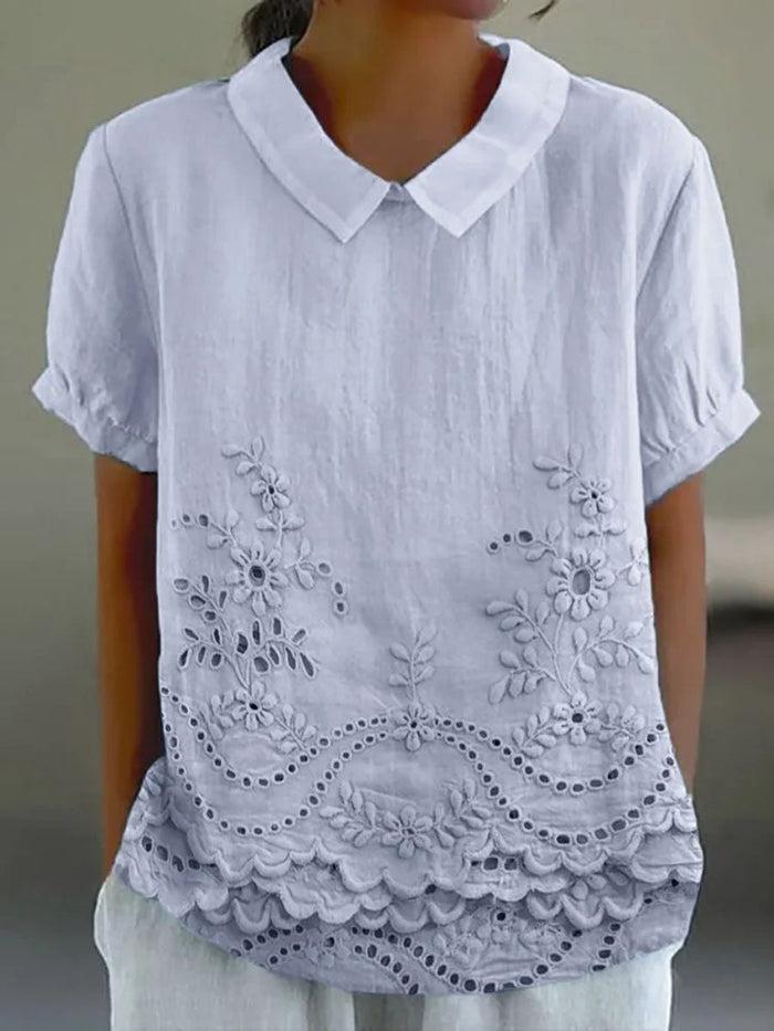 Ada | Floral Embroidered Shirt