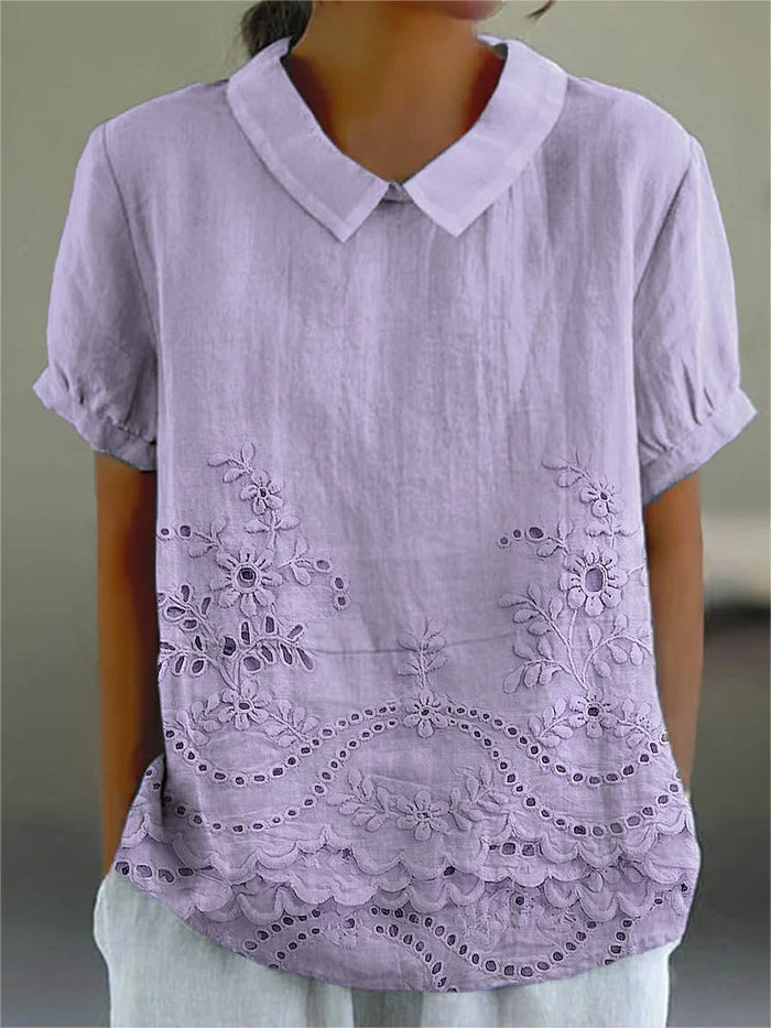 Ada | Floral Embroidered Shirt