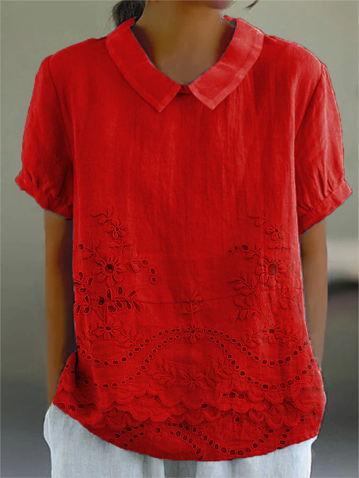 Ada | Floral Embroidered Shirt