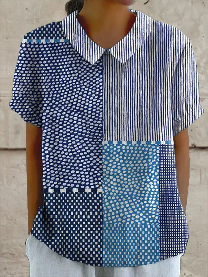 Amalia | Patchwork Print Shirt