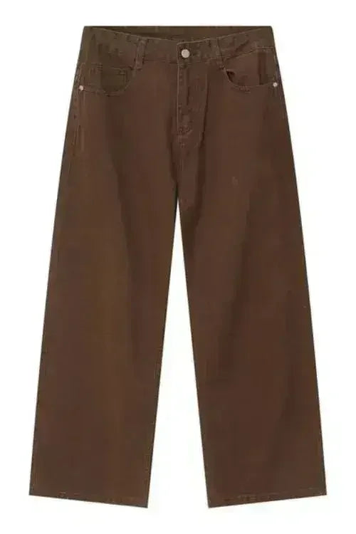Pocketed Wide Leg Men's Jeans