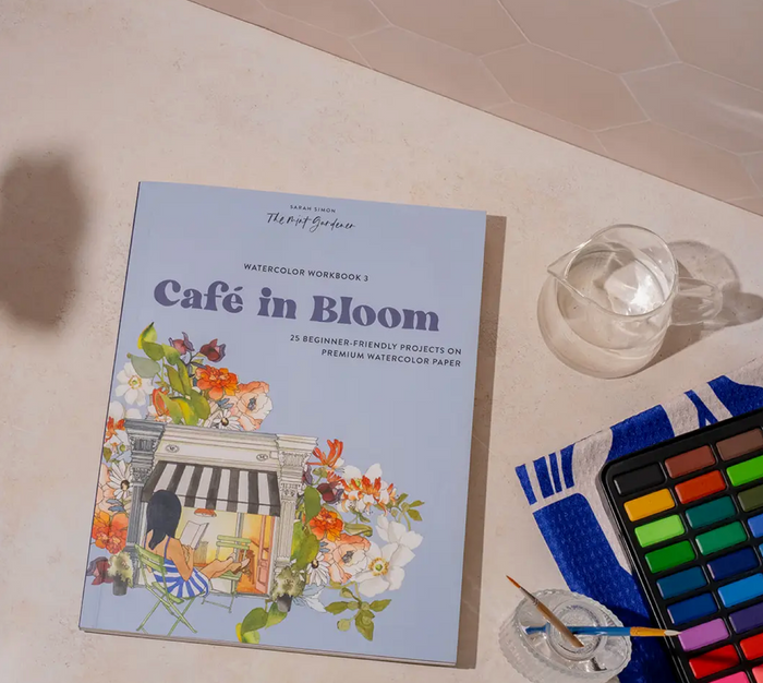 Cafe In Bloom Coloring Book