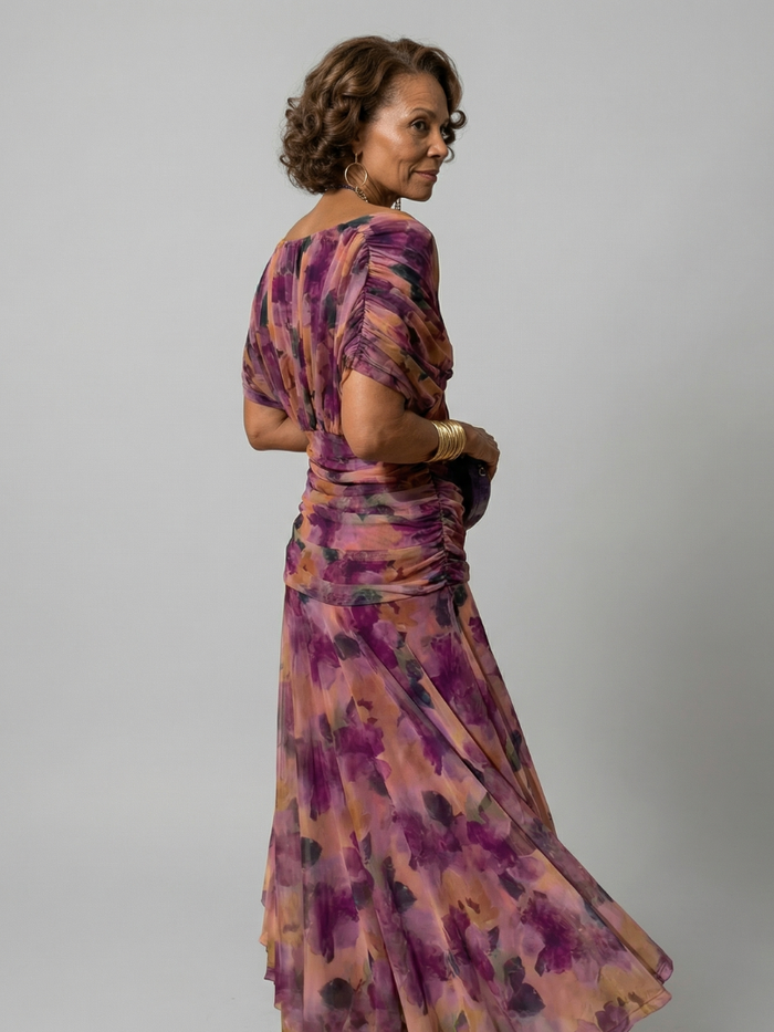 Calen | Off Shoulder Flow Midi Dress