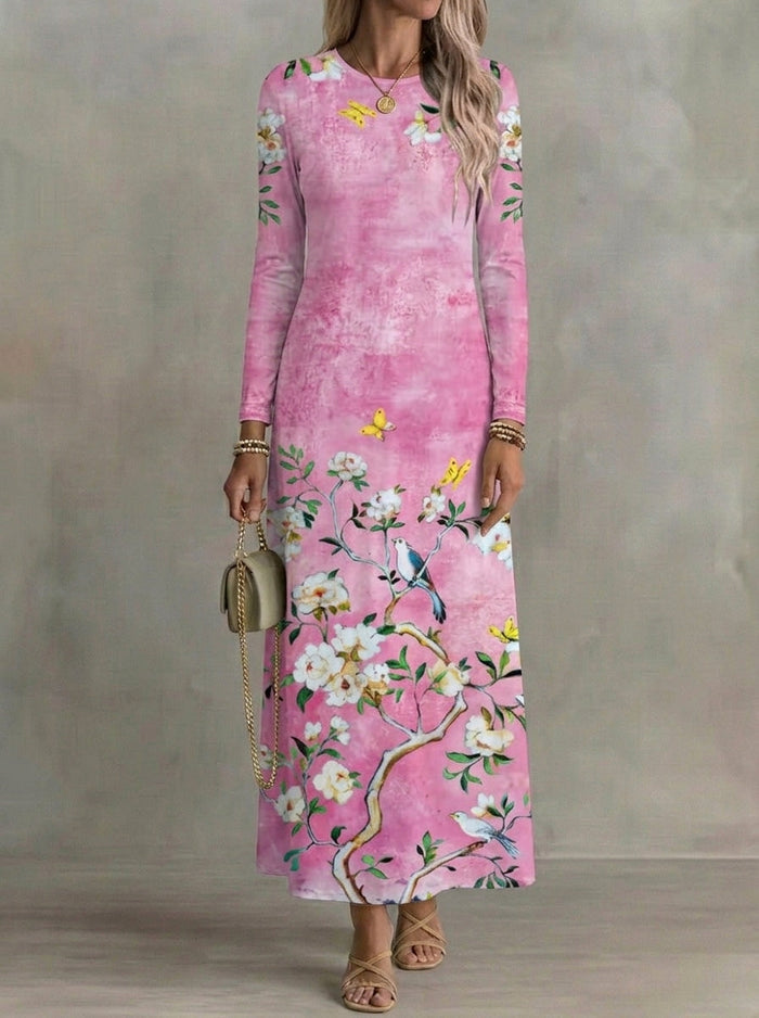 Célestine · Long Sleeve Floral Maxi Dress