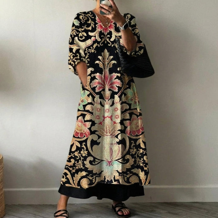 Elegant Dress with Evi Print