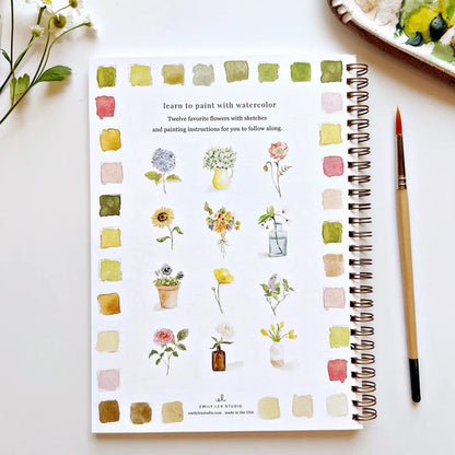 Flower water color book