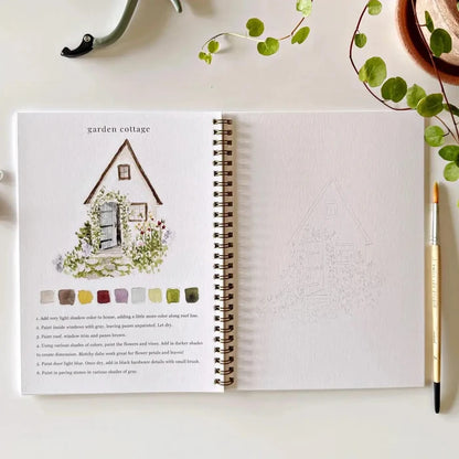 Garden watercolor book