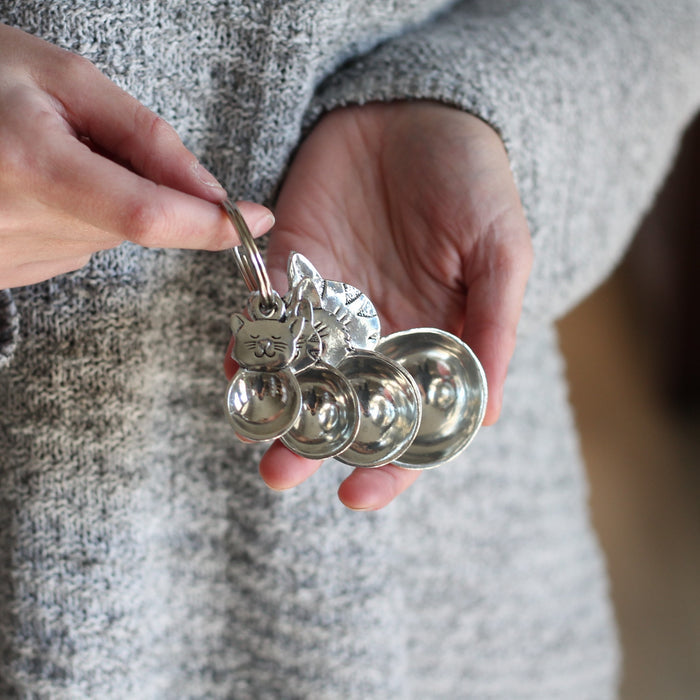 Handmade Pewter Measuring Spoons | Cats image 3