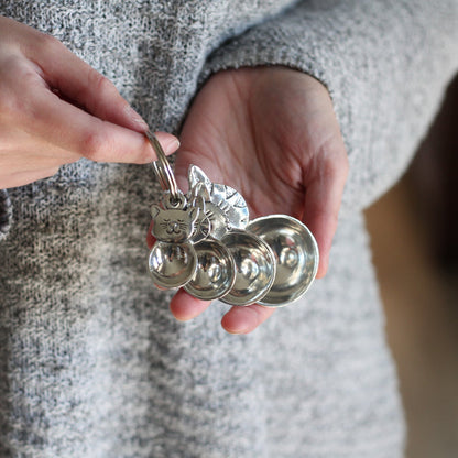 Handmade Pewter Measuring Spoons | Cats image 3
