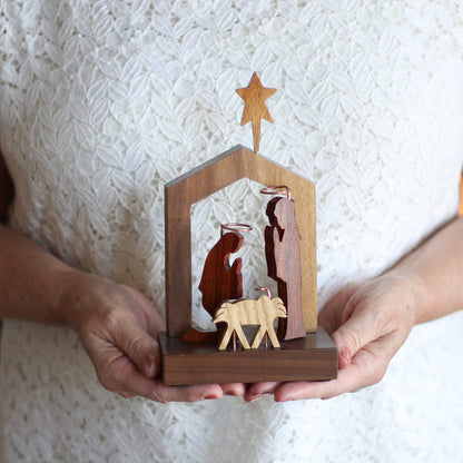 Handmade Wooden Nativity image 1