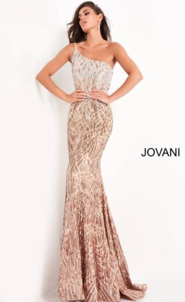 Jovani 06469 One Shoulder Formal Long Prom Gown