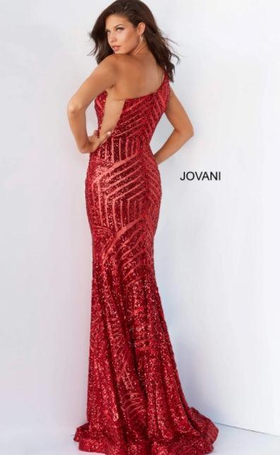 Jovani 06017 One Shoulder Long Prom Gown
