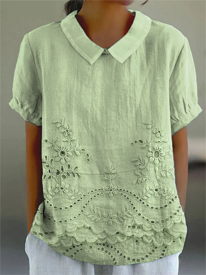 Lola | Floral Embroidered Shirt