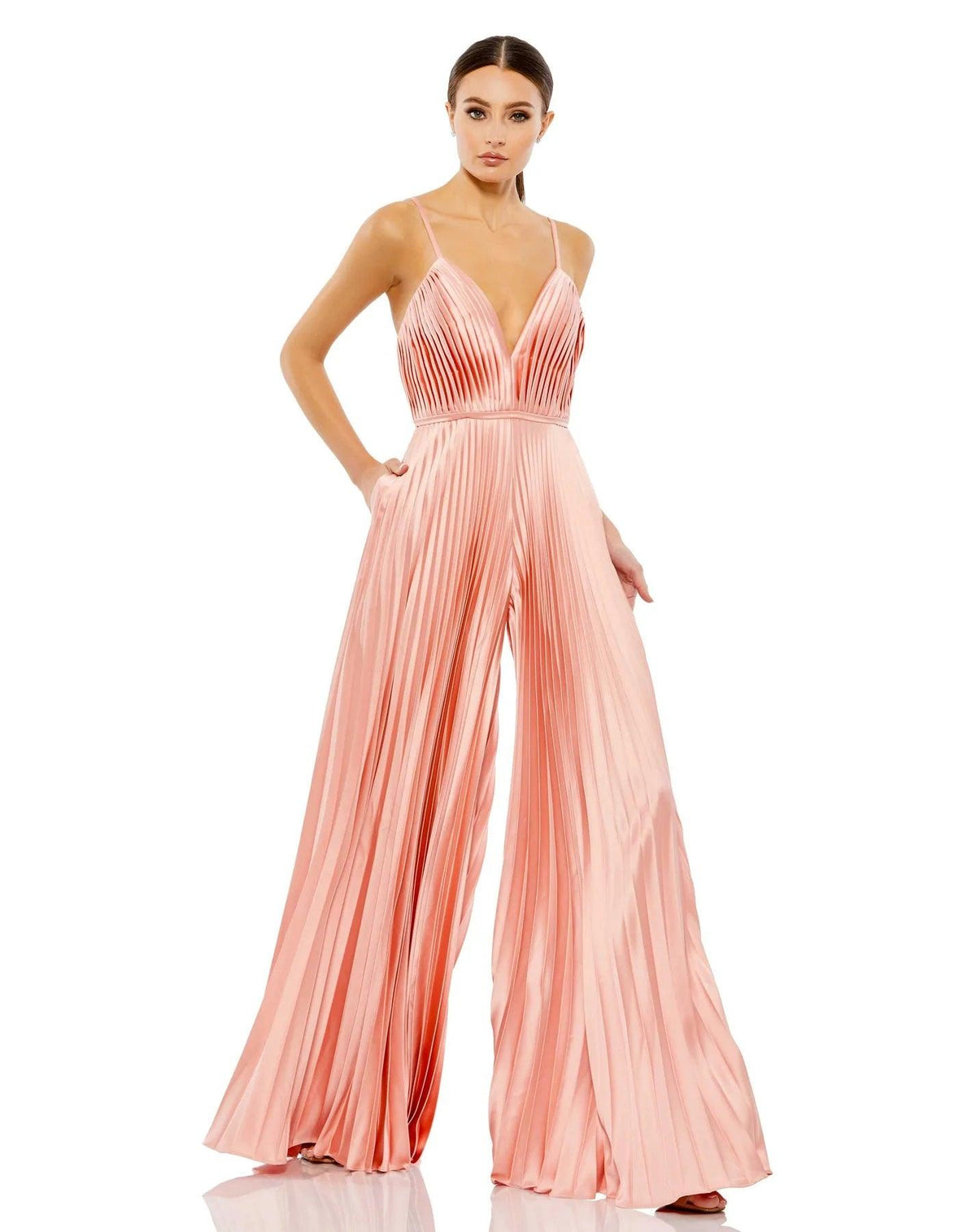 Formal Pleated Wide Leg Jumpsuit by Mac Duggal 26319