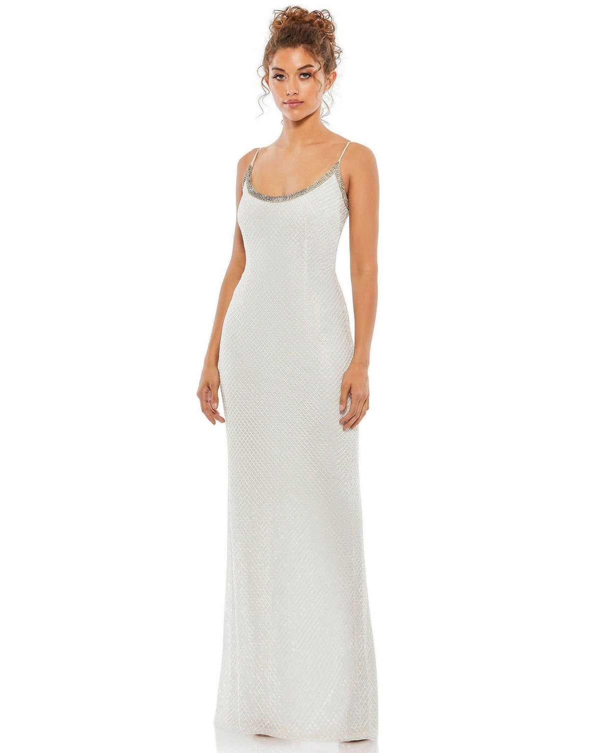 Long Formal Spaghetti Strap Gown by Mac Duggal 93551