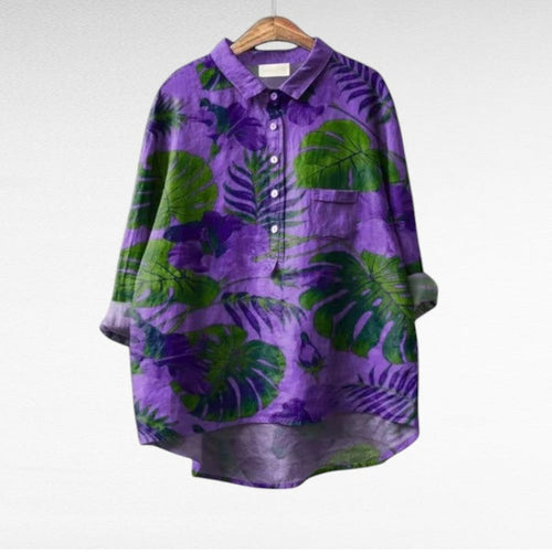 Maëlys | Elegant Tropical Blouse